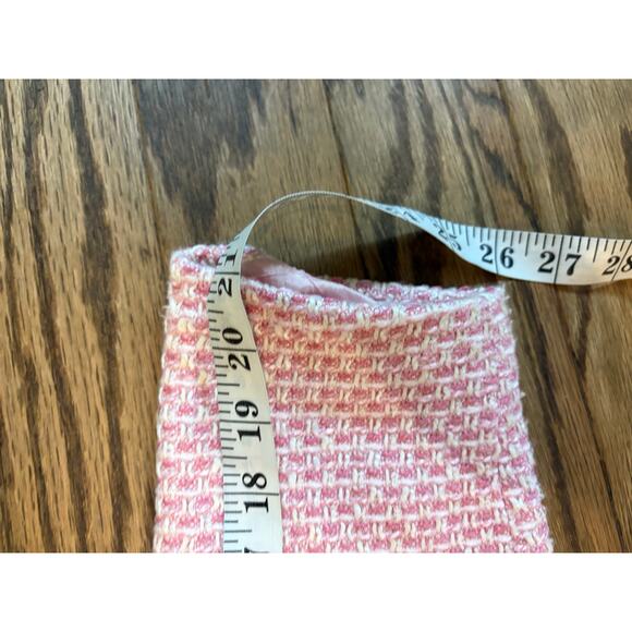 Enrico Baldini Pink Tweed Cropped Blazer Jacket Size 14 Made in USA Career Work - Picture 3 of 7